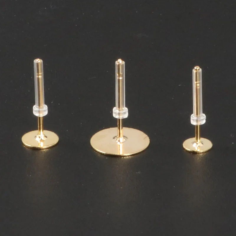 20pcs/lot Prevent Allergy Ear Cannula Resin Transparent Earring Sleeve For Jewelry Making DIY Earring Accessories