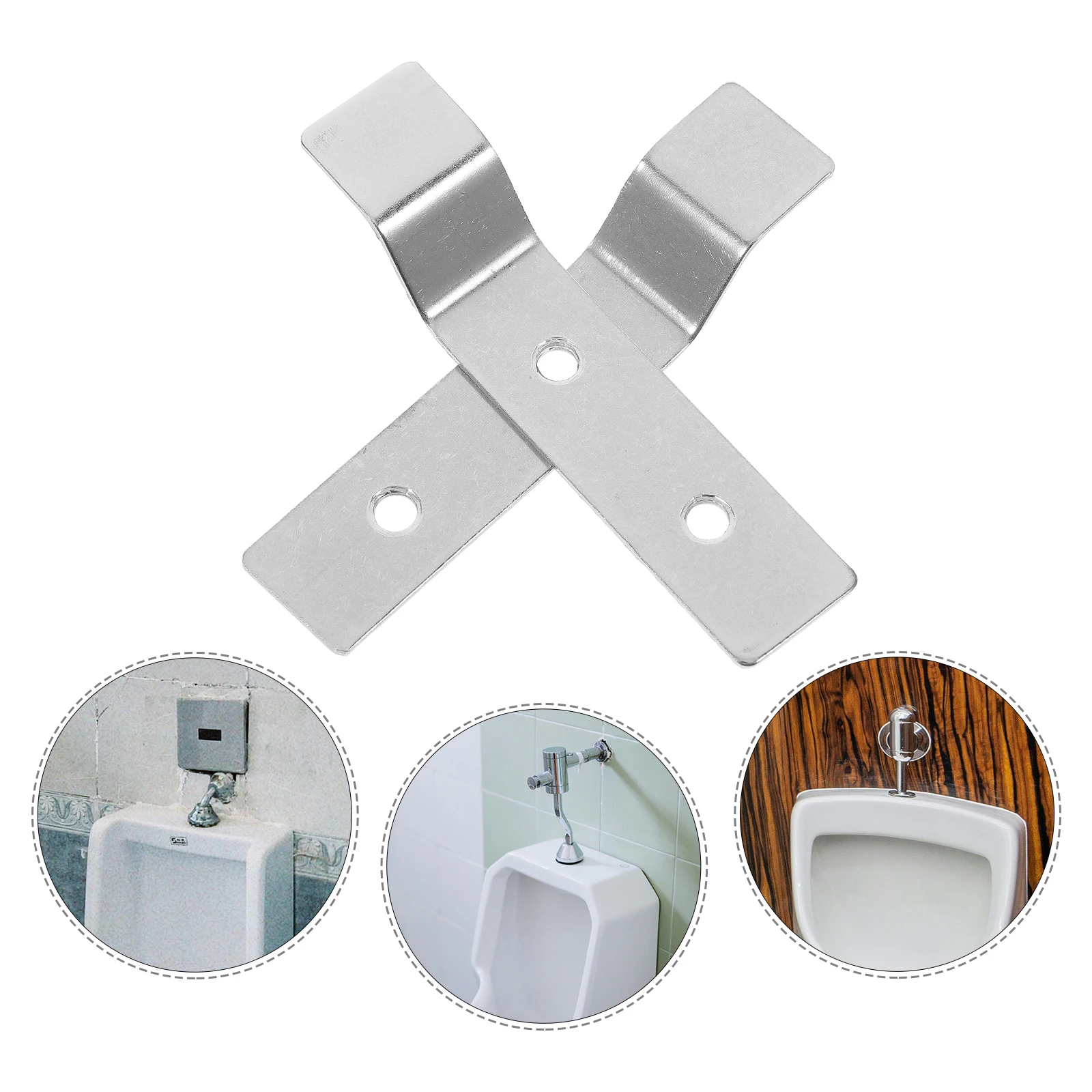 

1 set Stainless Steel Urinal Hook Wall Mount Bracket Bathroom Toilet Attachment Durable Space Saving Design Easy Install