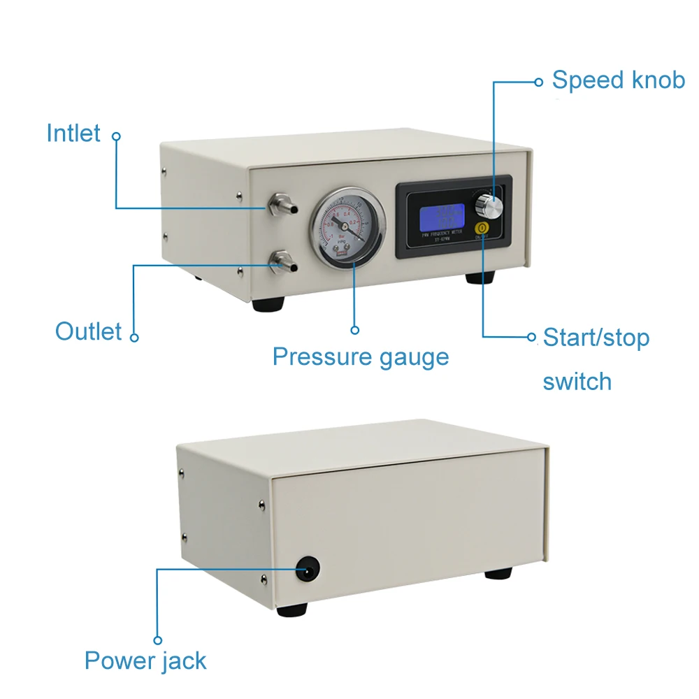 Kamoer-bomba de vacío de diafragma sin aceite, 0-10L/min KCVP, 24V, Motor BLDC, presión negativa, 0,085mpa, bomba de succión para análisis de