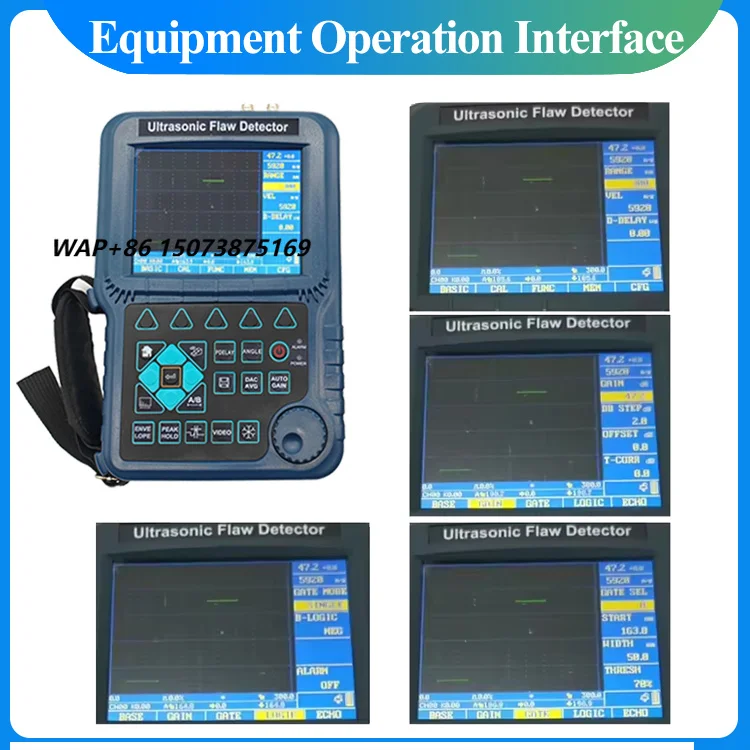 Full Digital Ultrasonic Flaw Detector for Metal Weld Forging Inspection Portable 0.2-20MHz Frequency 0-9999mm Detection Range