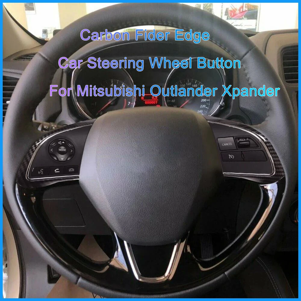 Cruise Control Switch Carbon Fiber Steering Wheel Audio Radio Volume Button For Mitsubishi Outlander 3 2013-2019 Xpander Mirage