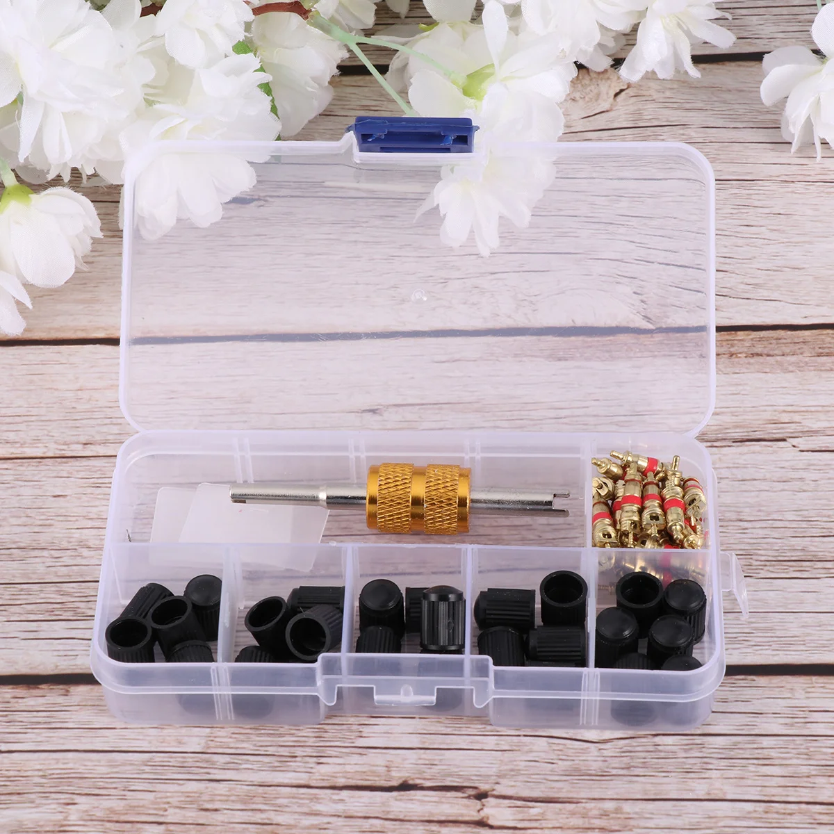 

61pcs Core Tool Wrench Set For Tire Valve Stem Repair Universal Cars Trucks Bikes Motorcycles Tyre Core Removal Installation Kit