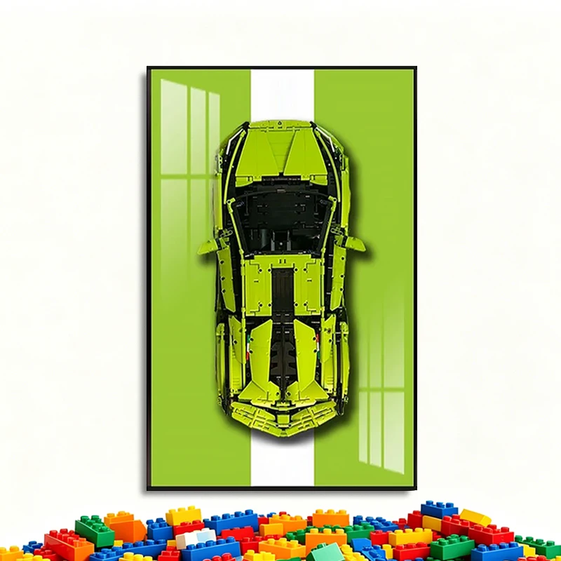 Display Wallboard with Frame Suitable for LEGO 42115 lego technic fkp 37 building block car lego 42115f1 Wall Mount holder view 3