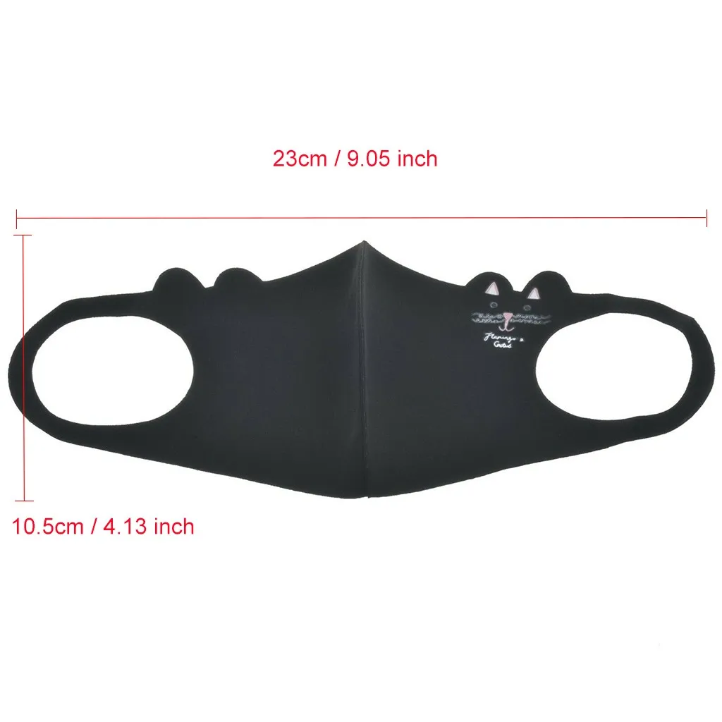 Masques élastiques pour enfants, imprimé de dessin animé, masque en coton de soie glacée ionique respirant, accessoires fonctionnels réutilisables, activités de plein air