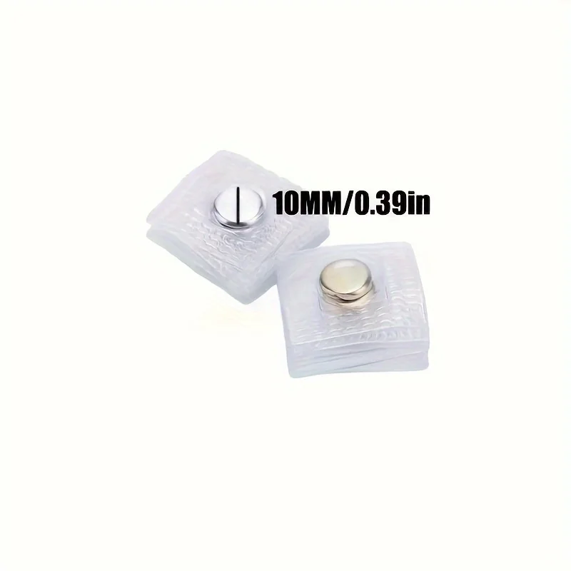 10-Pack Invisible Magnetic Snap Fasteners, 0.99cm Metal Sewing Buttons for Clothing and Bags