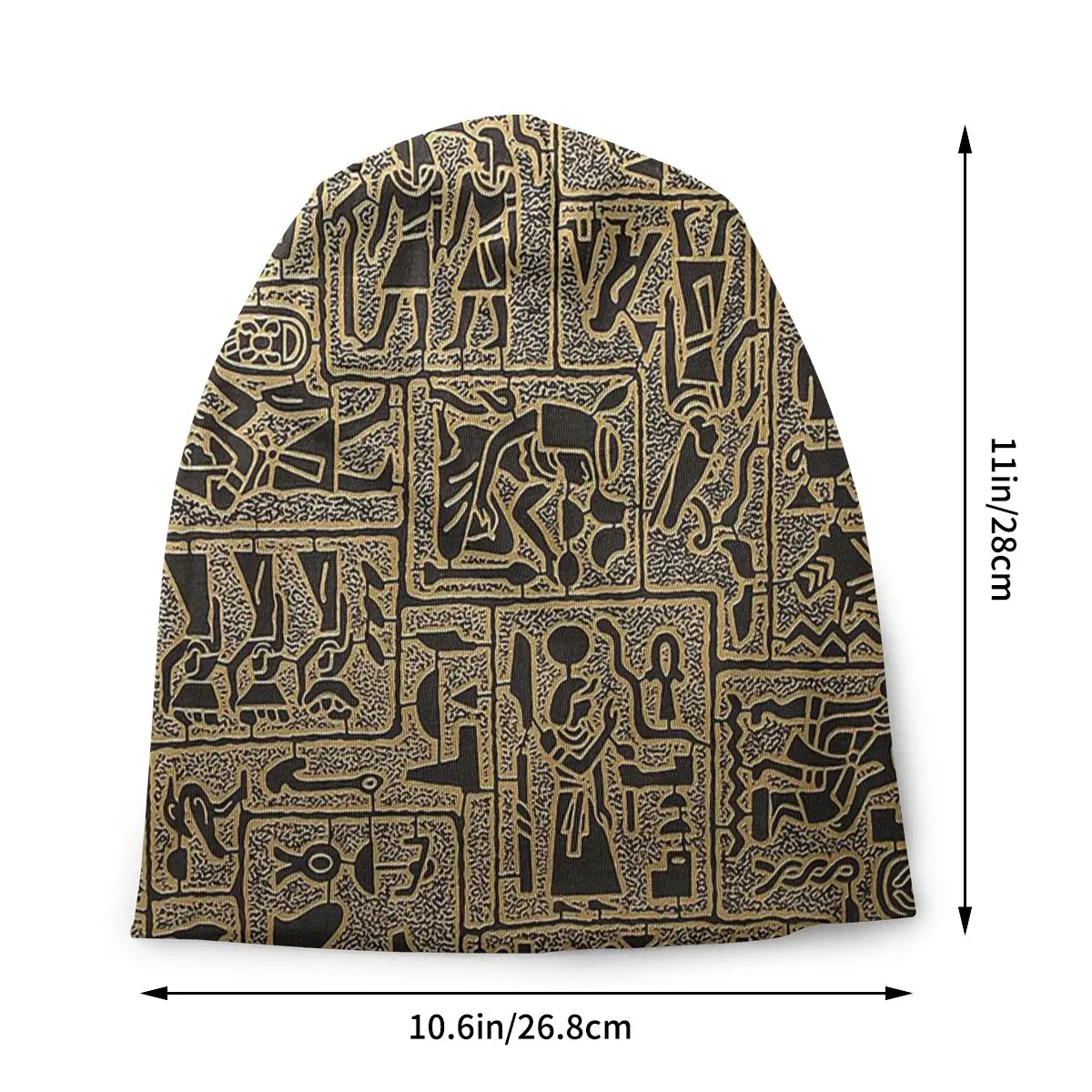 Hieroglyphic Symbols Egyptian Mythology Ancient Egypt Gods Atum Horus Osiris Unisex Bonnet Thin Hip Hop Hats Double Layer Caps