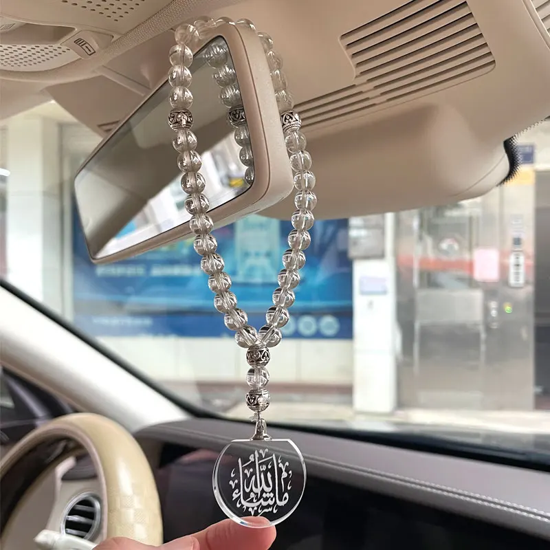 Islam crystal 33 beads tasbih mashallah car pendant car hanging