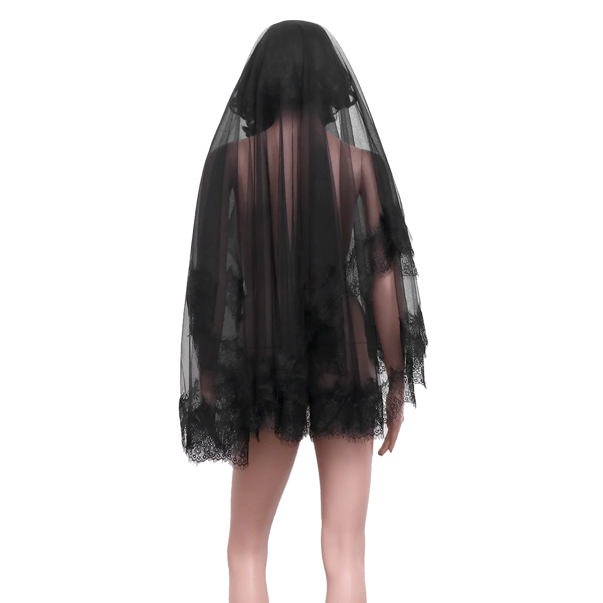 3m Lace Long Bride Wedding Veil Soft Tulle White Bridal Dress Accessory Romantic Lace Veil for Bride on Wedding Day