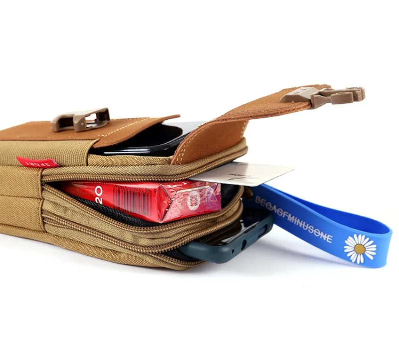 Modieuze en multifunctionele PU-leren herenheuptas, telefoonhoes voor buitensporten, zachte tas, riemrugzak