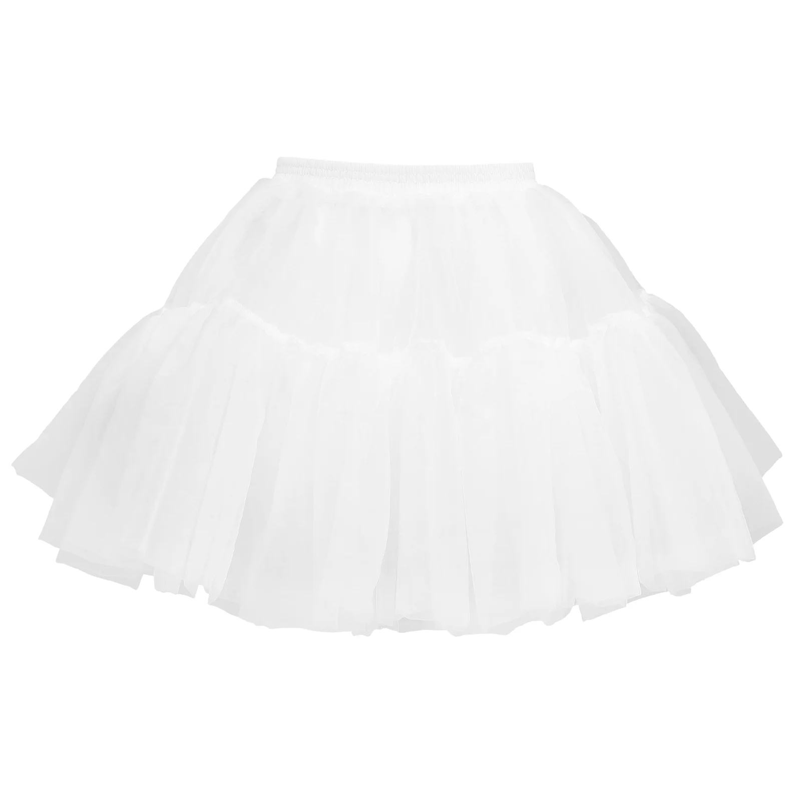 Dresses White for Women Tutu Skirt Contour Crinoline Short Petticoat Hoopless Women's Bride