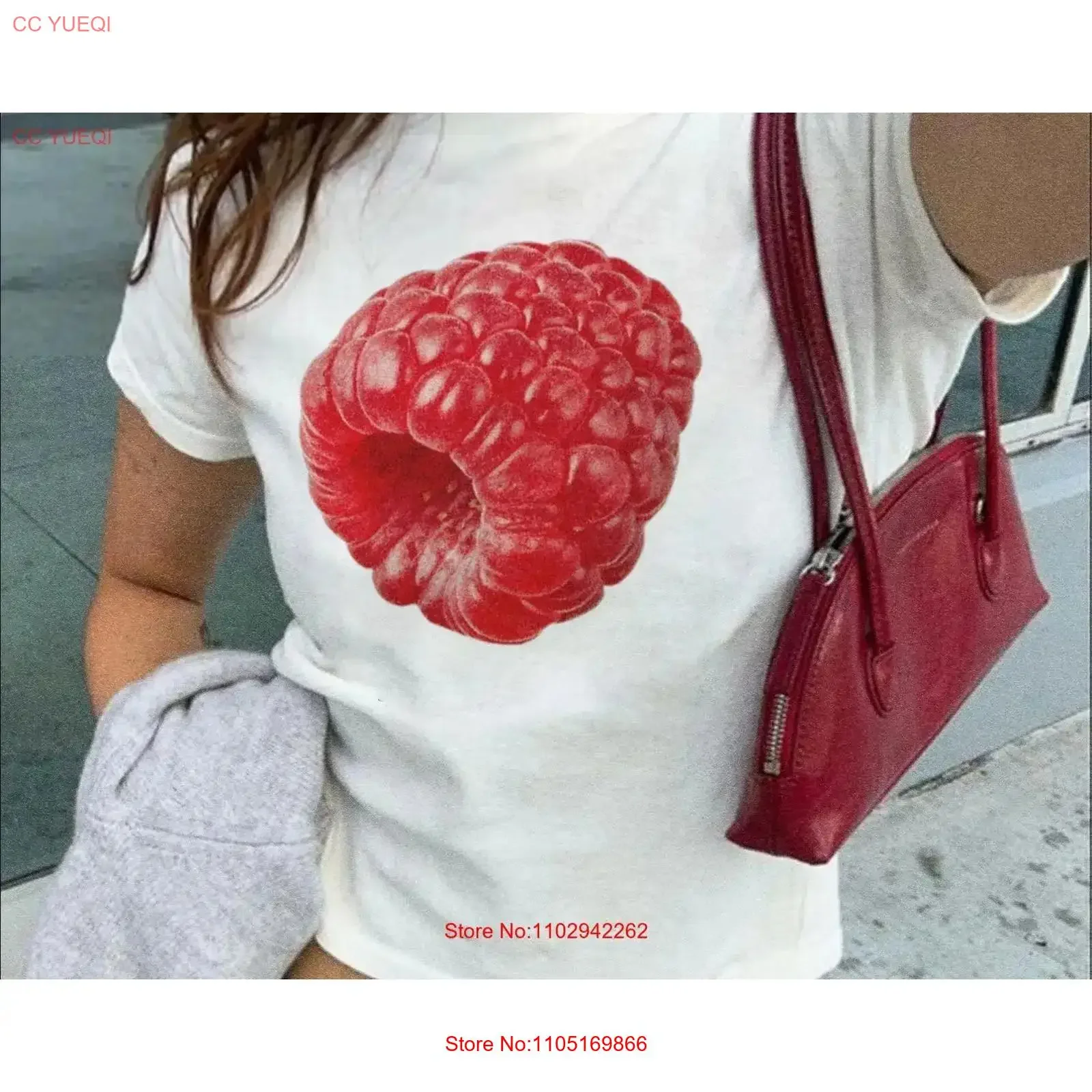 Raspberry Fruit Baby T Shirt Coquette Y2K Vintage Berry 90s Aesthetic Cute Summer Downtown Girl Retro Top vintage Washed