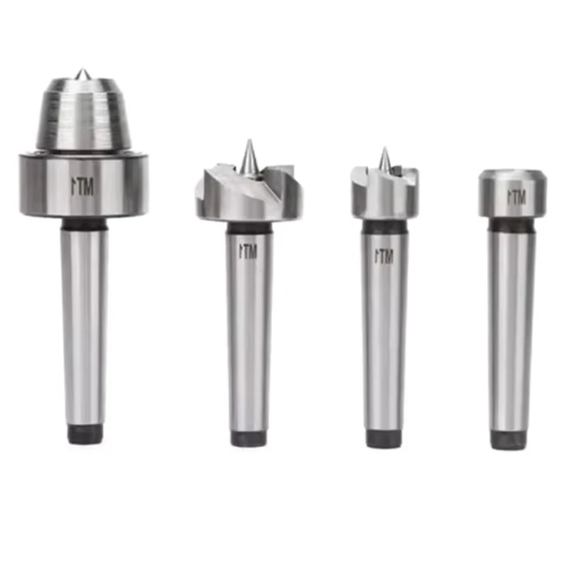 ABZL 4Pcs Set MT1/ MT2 Spur Live Center Drive Spur Driver Dead C Enter With Wooden Case For Metalworking Wood Lathe Turning