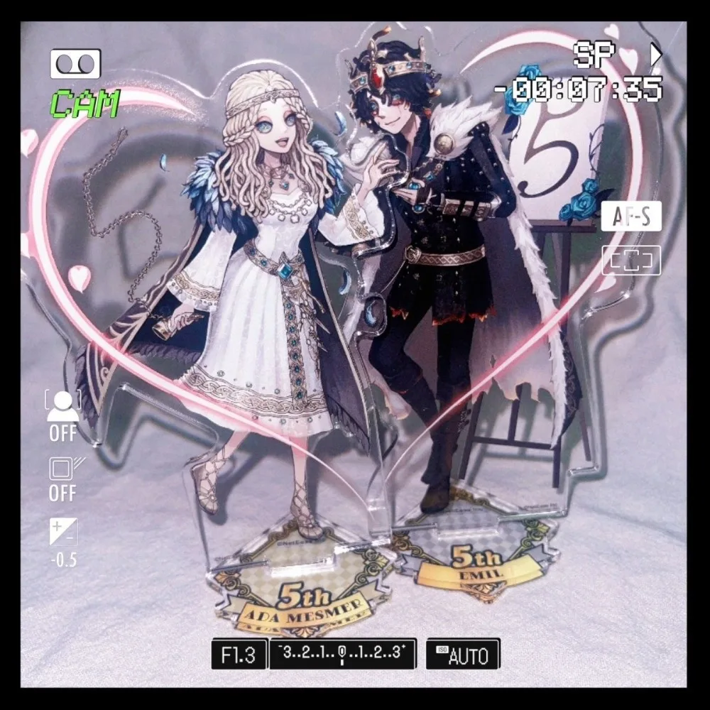 Identity V Sturer Emil Psychologist Cosplay Acrylic Stand Anime Figures Desk Model Ornament Props Birthday Gift Boy Badge Pins