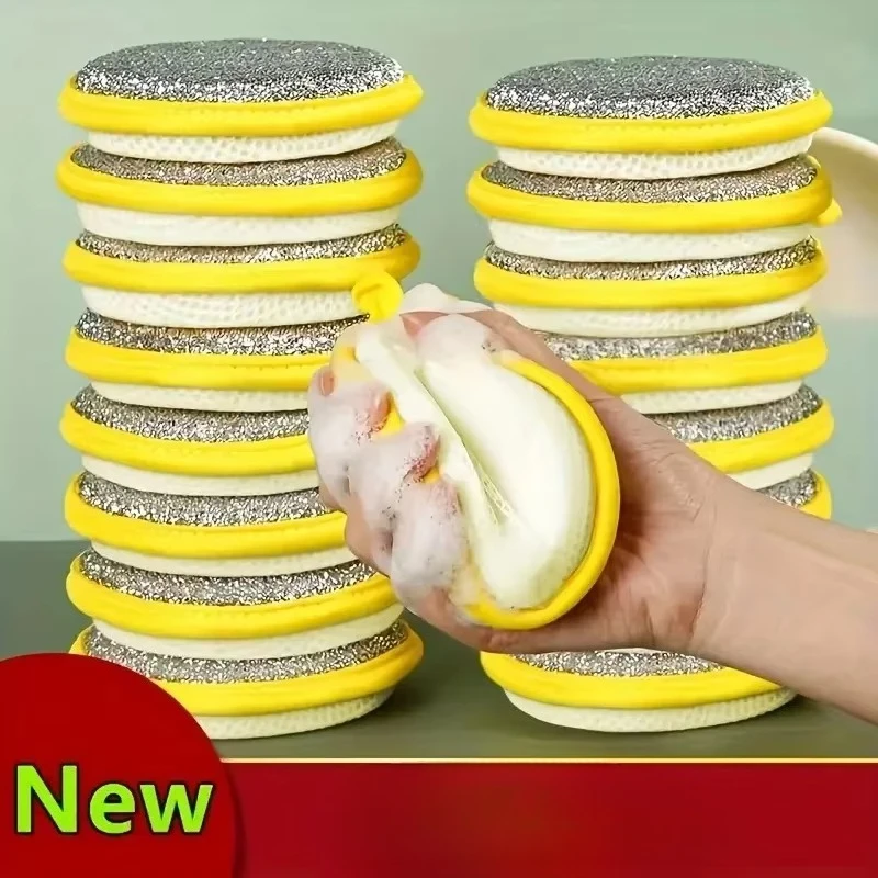 Double Side Dishwashing Sponge Dish Washing Brush Pan Pot Dish Wash Sponges Household Cleaning Reusable Kitchen Tool