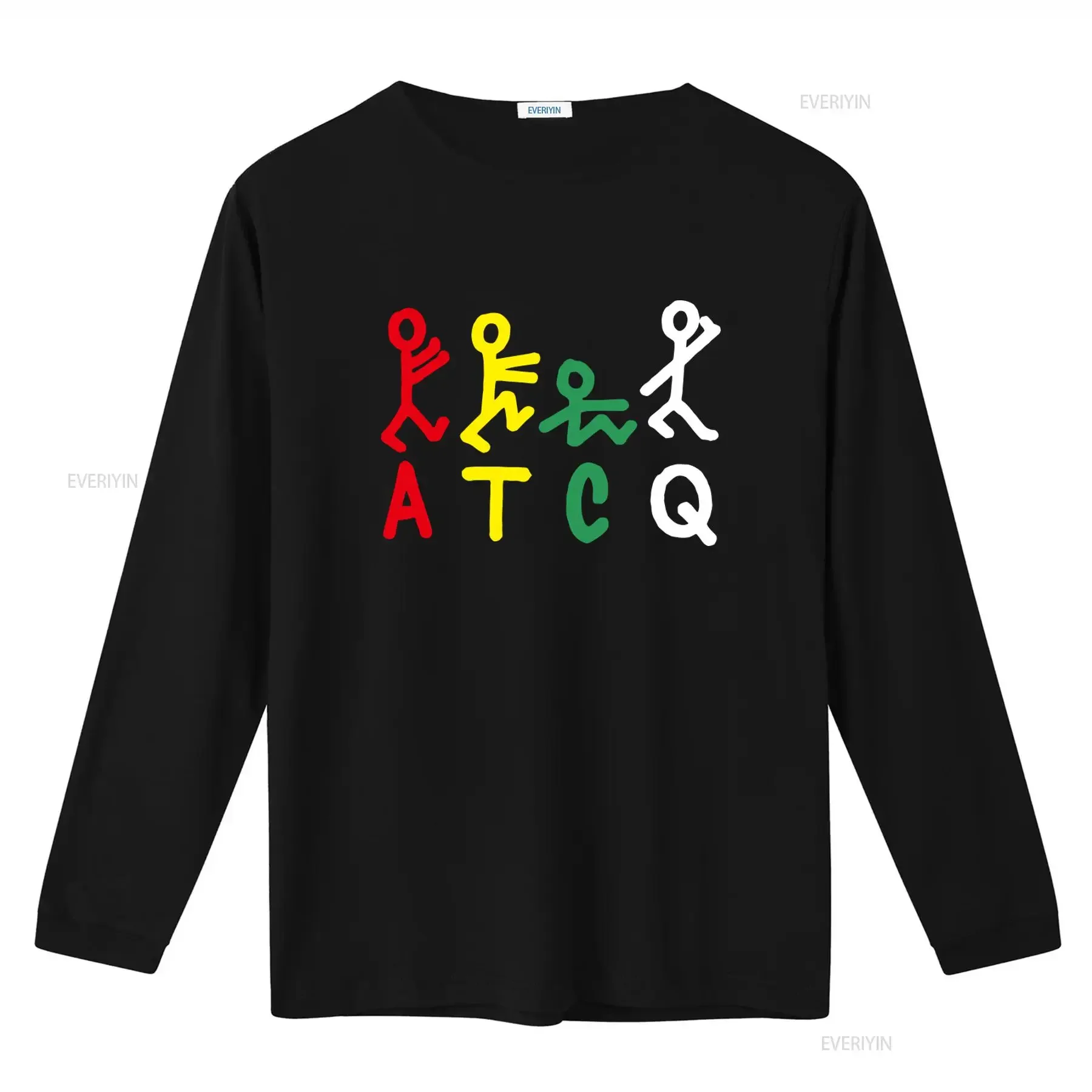 Colorful Stick Figure Design A Tribe Called Quest T Shirt for Fashion  vintage Washed graphic Slightly Stretched homme