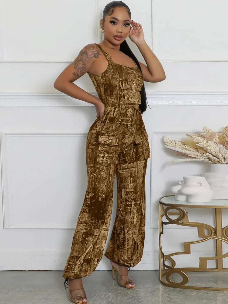 dashiki-アフリカ女性ジャンプスーツ夏秋プリントルーズファッションストリートオーバーオールワイドレッグパンツズボン-2025