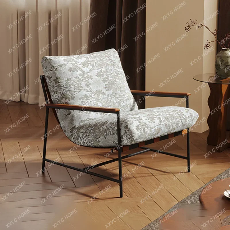 JLight luxury lazy balcony sofa modern living room simple retro thickened single leisure chair