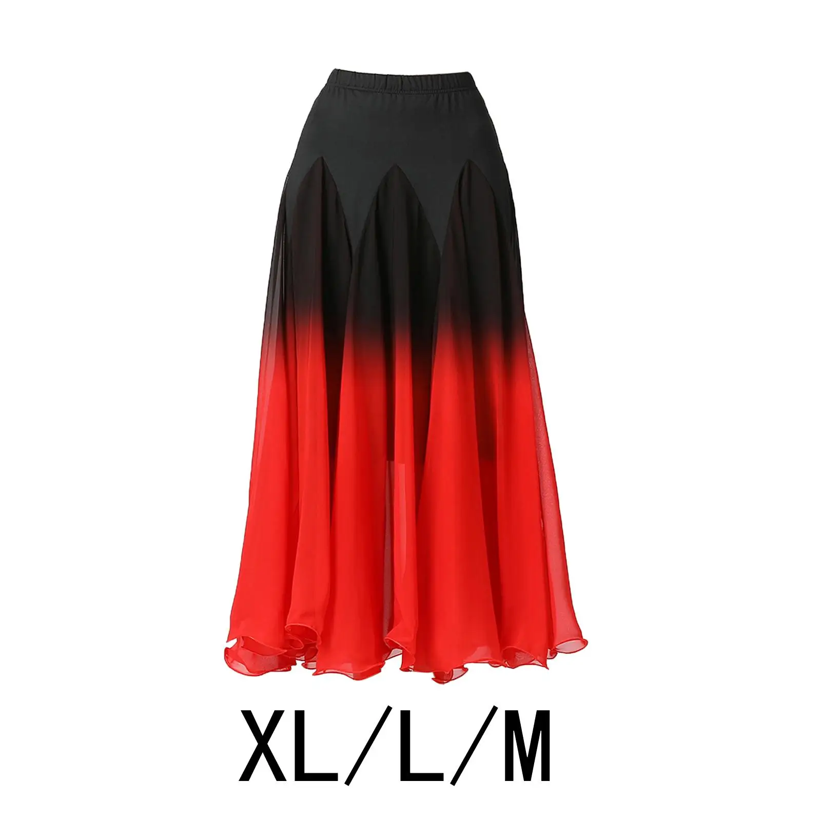 

Women Ballroom Dance Skirt Dancing Costume Stage Performance Swing Spanish Skirts Dancewear Dress for Party Latin Practice