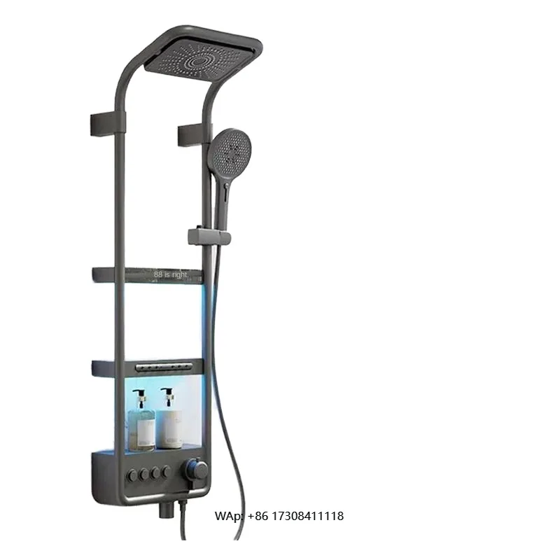 

Constant temperature digital shower set, with water spray, smart shower, supercharged, all-copper body,