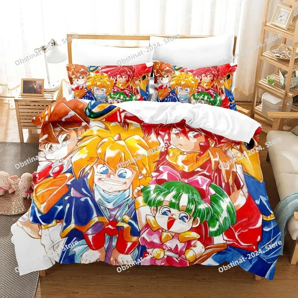 

2025 Cool Personelity Kpop Madou King Granzort Bedding Set Cartoon Anime three-piece set Adult Kid Bedroom Duvetcover Sets 3D Ka
