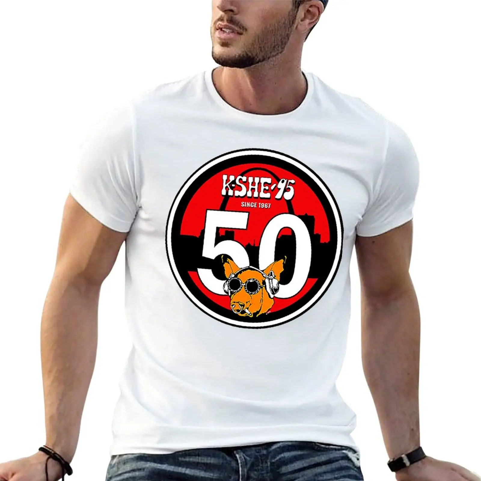 HOT SALE KSHE SINCE 1967 T-Shirt t shirt man sublime t shirt anime clothes heavyweight t shirts Men's cotton t-shirt