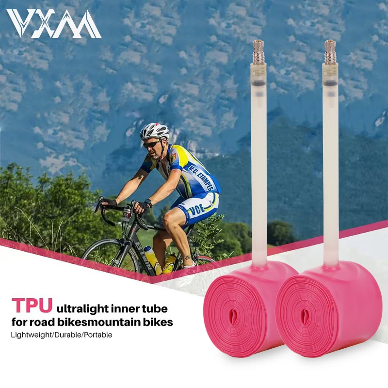 VXM 10 Stück Ultraleichte 28g Fahrrad-TPU-Schläuche 700X18 25 28 32 Rennrad-TPU-Reifen 45mm/65mm/85mm Länge Französisches Ventil – Detail 6