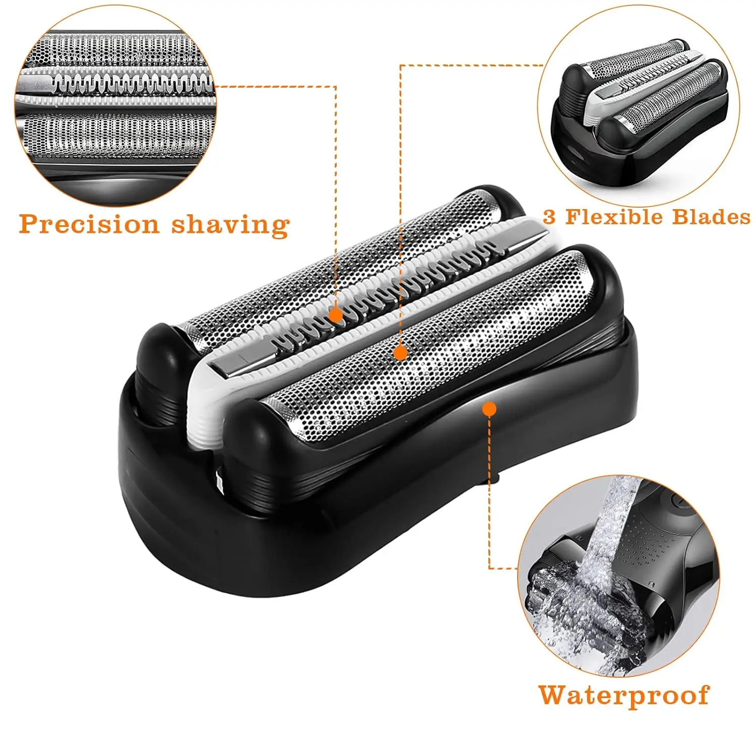 استبدال ماكينة حلاقة احباط رئيس لبراون 32B 32S 21B ل Cruzer6 سلسلة 3 301S 310S 320S 360S 3000S 3010S 3020S 350CC رئيس شفرة #6