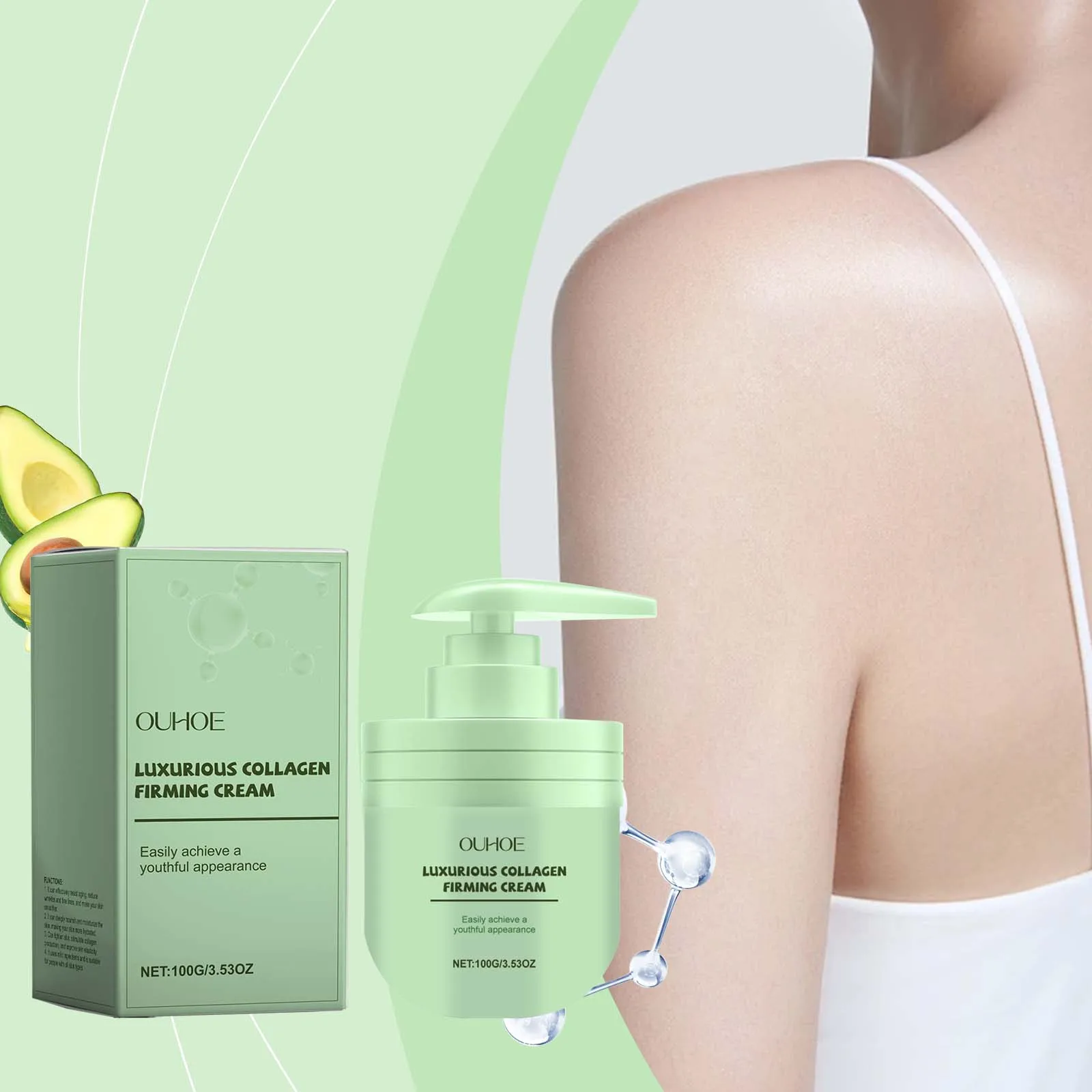 Luxurious Collagen Firming Cream - Anti-Aging Face Moisturizer for Youthful Skin, Deep Hydration & Lifting Treatment