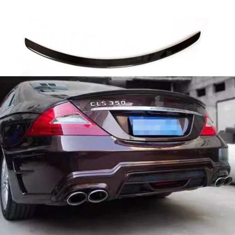 For Mercedes Benz CLS W219 CLS350 CLS550 2005-2010 FRP Carbon fiber Car rear trunk lid spoiler