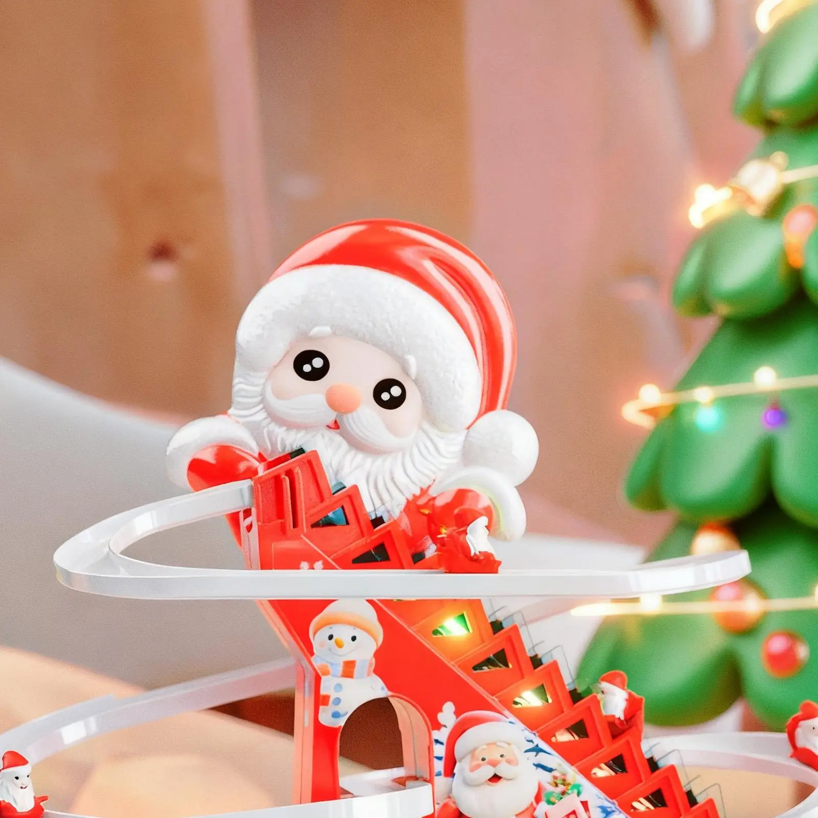 لعبة سانتا لتسلق عيد الميلاد مع موسيقى وخفيفة لعبة مسار منزلقة موسيقية للأطفال الصغار هدية حفلة الفصول الدراسية المنزلية