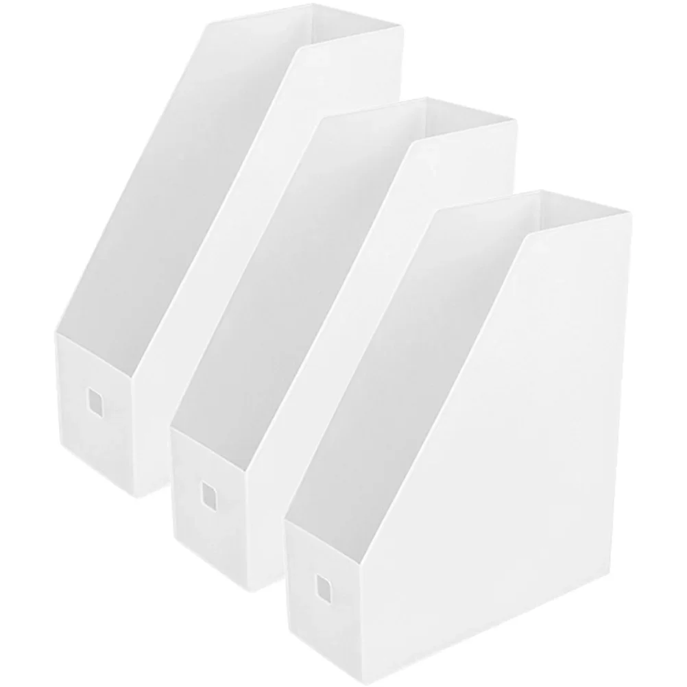 

3Pcs Office Desktop Box Desktop Document Organizer Office Magazine Holder Desk Book Holder