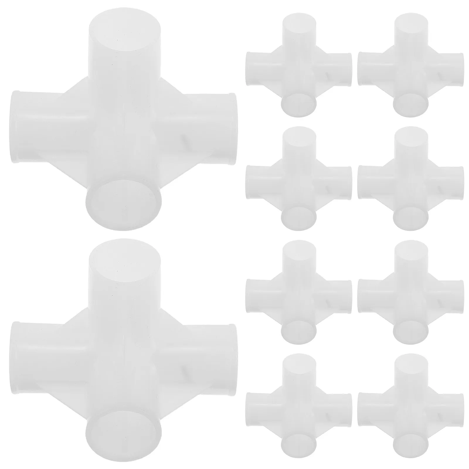 20Pcs Closet Rod Connector Plastic Four Way Coupling 22Mm Diameter Wardrobe Shoe Rack Accessories Multi Use Furniture Hardware