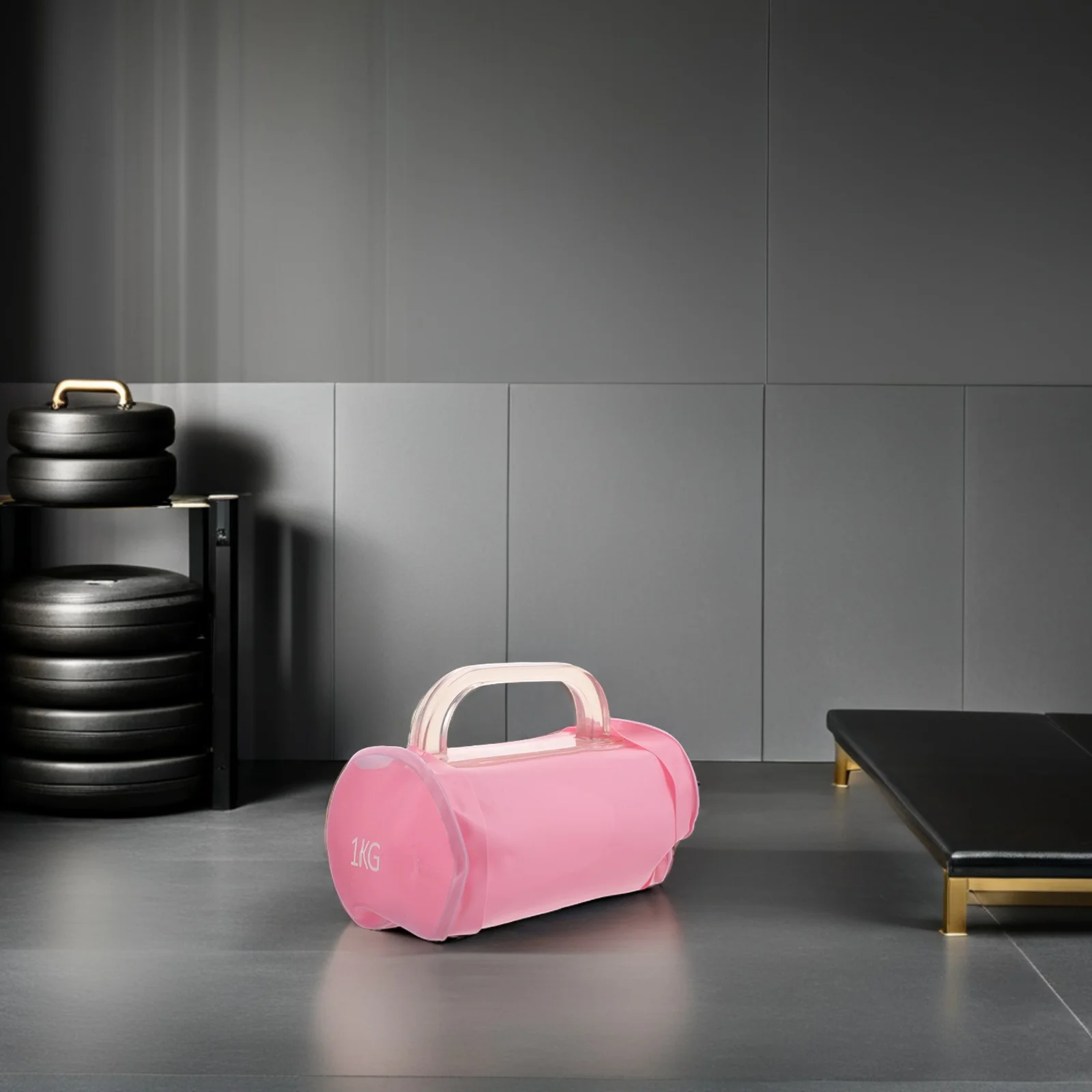 2 قطعة الدمبل المائية القابلة للتعديل سعة 4 رطل أوزان اللياقة البدنية القابلة للتعبئة للمنزل الصالة الرياضية كامل الجسم تجريب المحمولة المملوءة بالماء #4