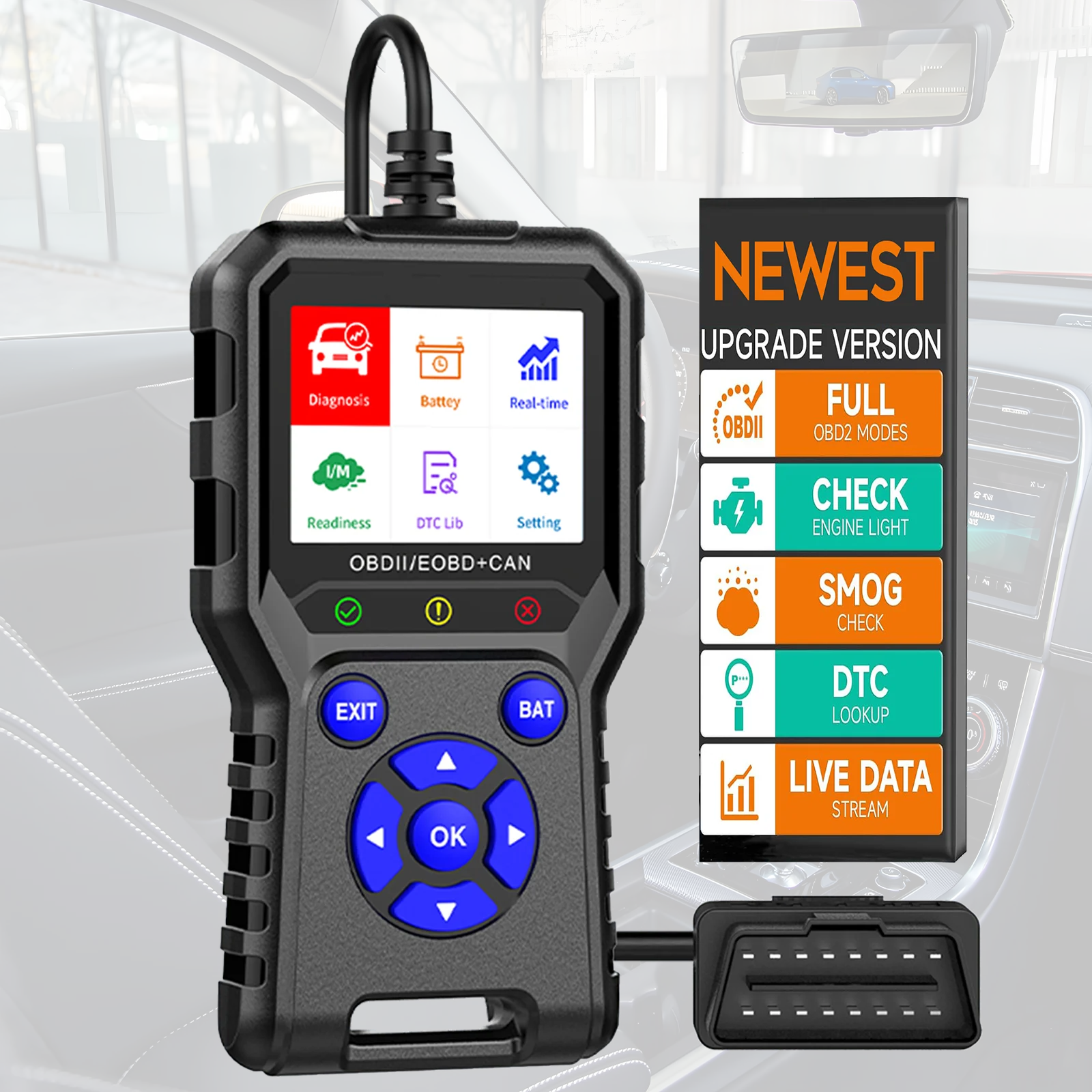 OBD2 Scanner Car Di…