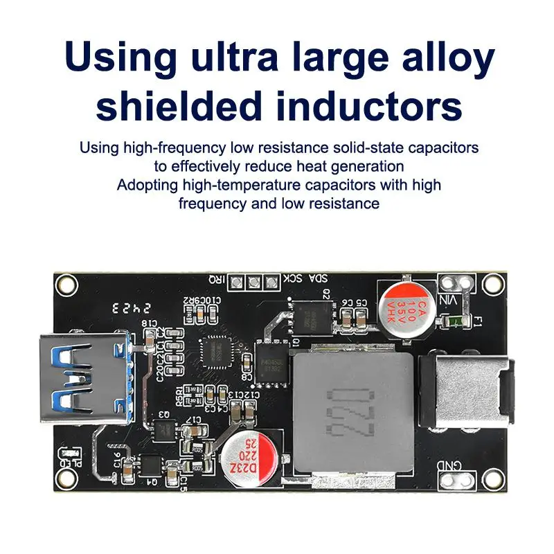 وحدة شاحن اللوحة الأم PD100W/PD140W عالية السرعة، أداة DIY لسطح المكتب ذات البروتوكول الكامل