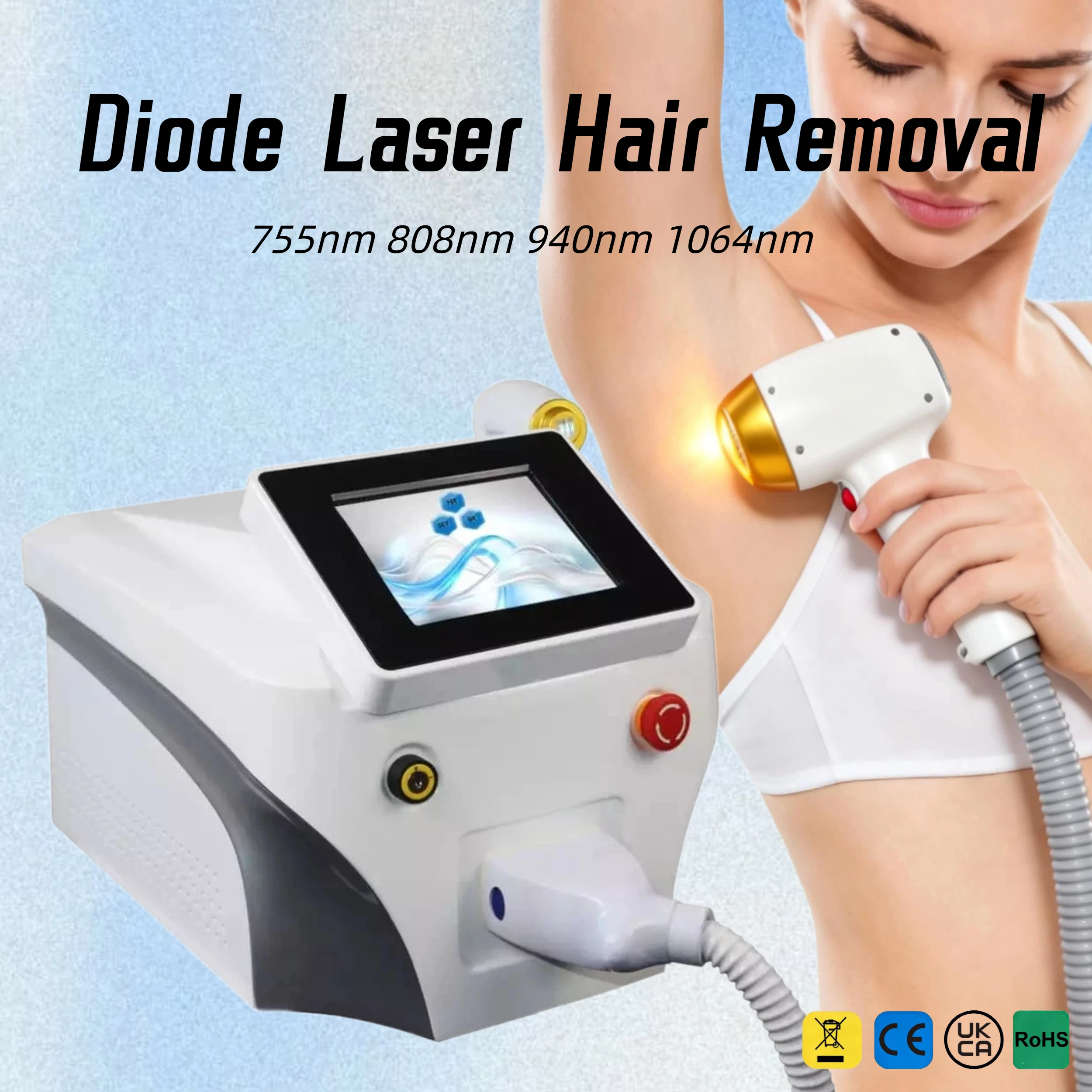 Diode Laser Hair Removal Device Gift For Women And Men, Ice Cool Permanent Hair Reduction Painless,Coarse Hair Remover Machine