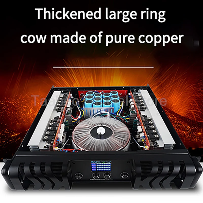 2 Channel Audio Power Amplifier HIFI 1600W*2 4 Channel 2000W*4 Post Stage Digital Amplifier for Home Party/Ktv/Stage Performance