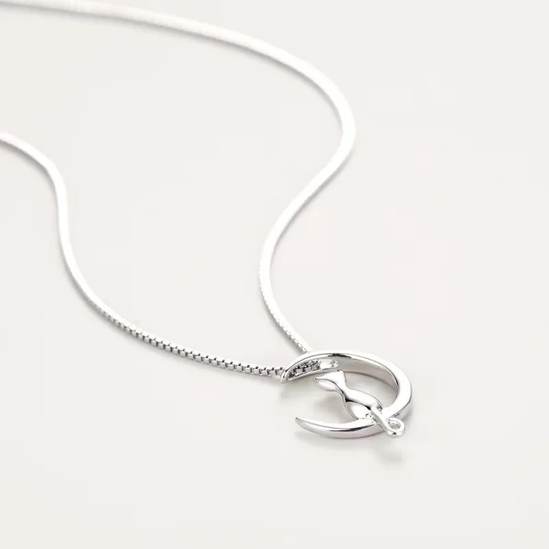 

925 Sterling Silver 16-30 Inches Cute Cat Pendant Necklace for Women - Fashion Charm Jewelry Gift