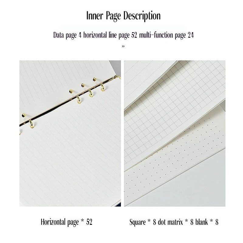 A6/A5 Pu Loose-Leaf Planner Binder Diy Diary Notebooks Documents Organizer Leather Cover Agenda Books Students Back To School