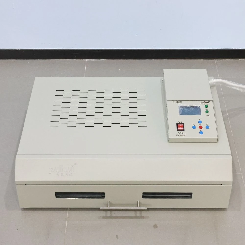 PUHUI 110V/220V 600*400 MM Reflow Oven T-962C Inframerah IC Pemanas Mesin Solder T962C untuk BGA SMD SMT Pengerjaan Ulang Versi Baru