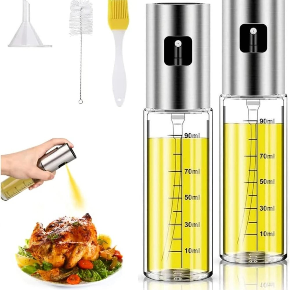 

Oil Sprayer for Cooking Olive Oil Sprayer Bottle for Kitchen Air Fryer Baking Salad Grilling RoastingOlive Oil Dispenser Set