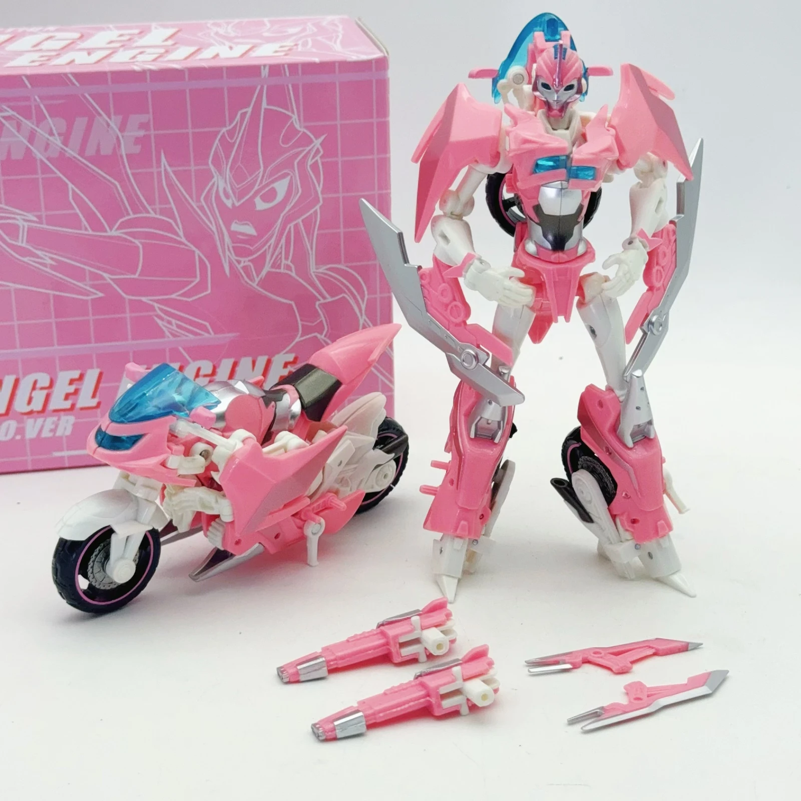 In Stock APC-Toys Transformation TFP Leader Witness Pink Angel Engine Japanese Comic Ver  Arcee Motorcycle Action Figure Gift