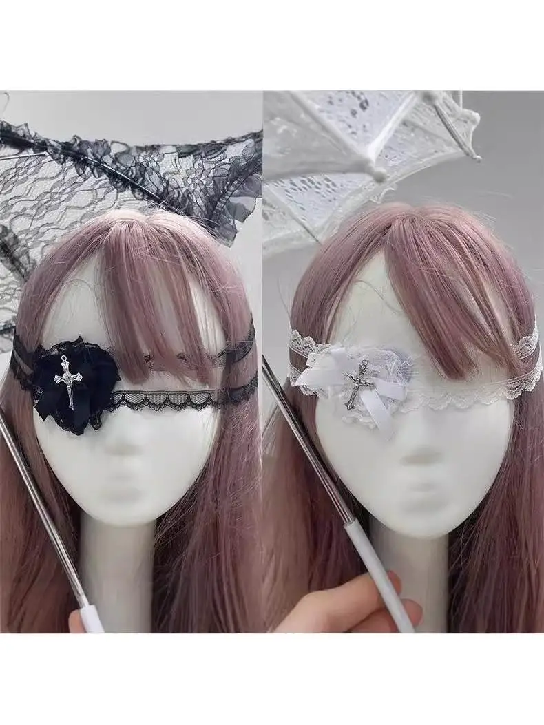 

Готическая k на Хэллоуин, милая крутая маска для перекрестных глаз, детский узел Лолиты, косплей, женский этнический сценический костюм