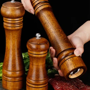 Solid wood salt and pepper grinding, pepper Mill with strong ceramic adjustable, kitchen cooking tools, 5 10 Main Sales Paste Paste - №5