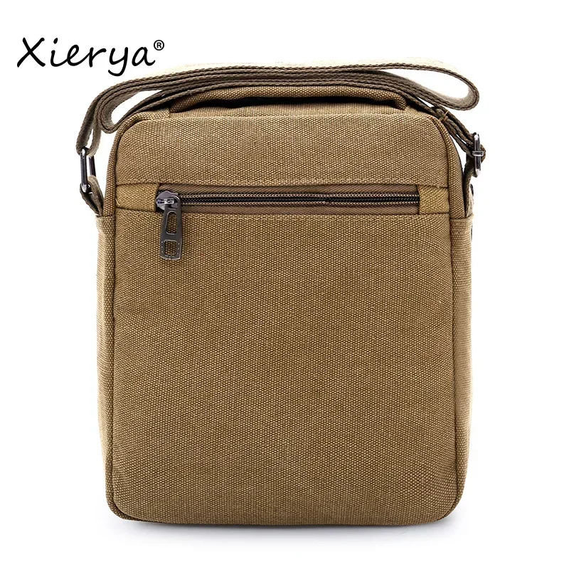 Xierya vintage Men Handbags designer Shoulder Bags Casual Canvas Bag for men luxury Messenger Bags Couples outdoor phone Pouch