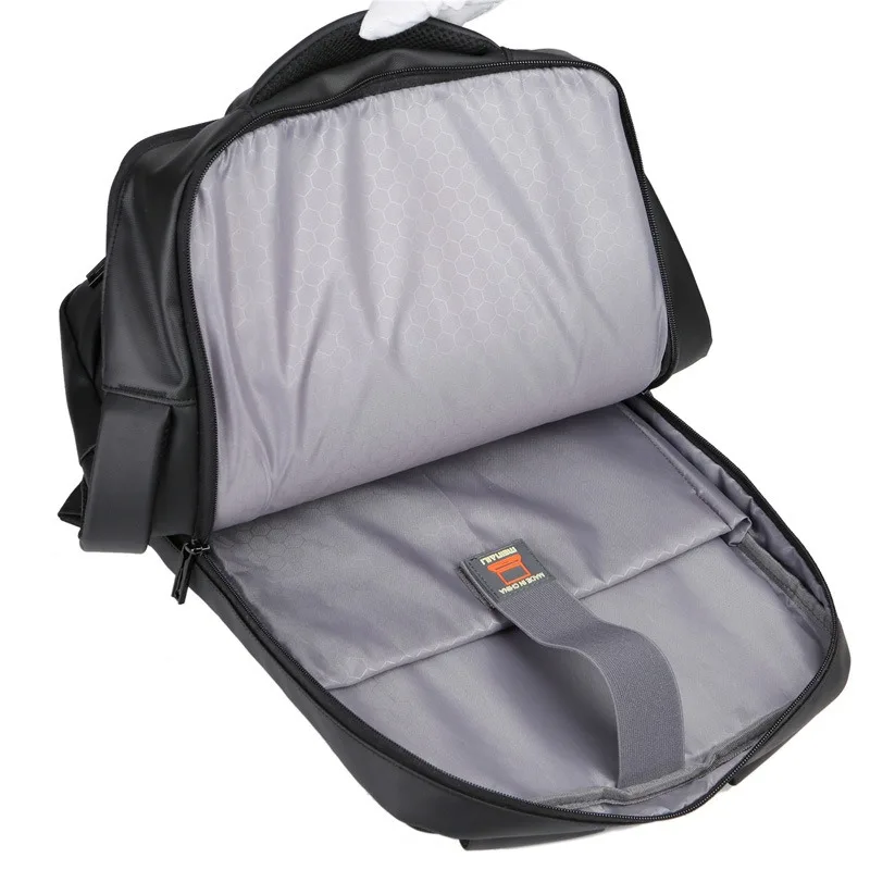 Nesitu impermeable ligero de gran capacidad A4 14 15,6 pulgadas portátil hombres mujeres mochila bolsa de viaje gris negro M1901