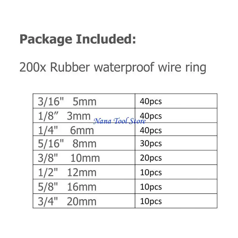 31GJ 200 Pieces Rubber Gasket Hole Plug Waterproof Rubber Grommet Durable