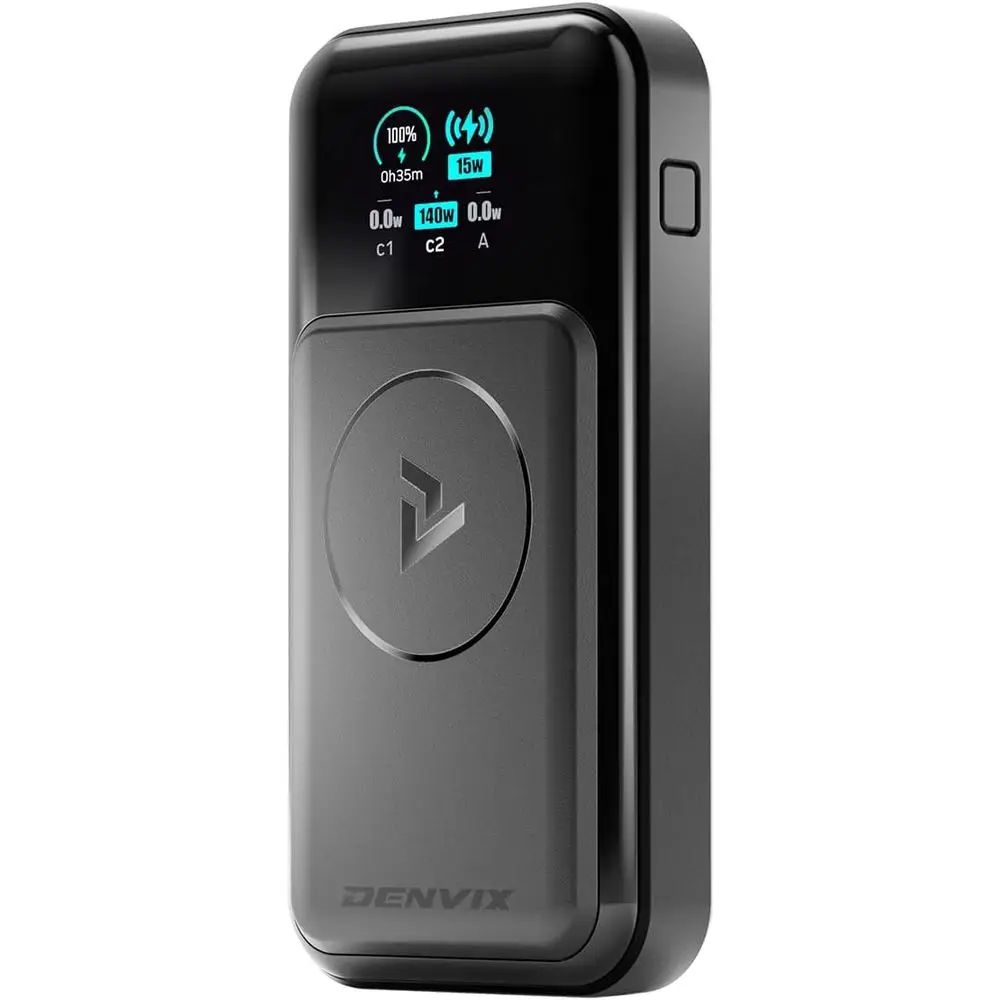 

4-in-1 25000mAh 250W Portable Charger with Magnetic Wireless Charging for Laptop, Book, DJI, AirPods