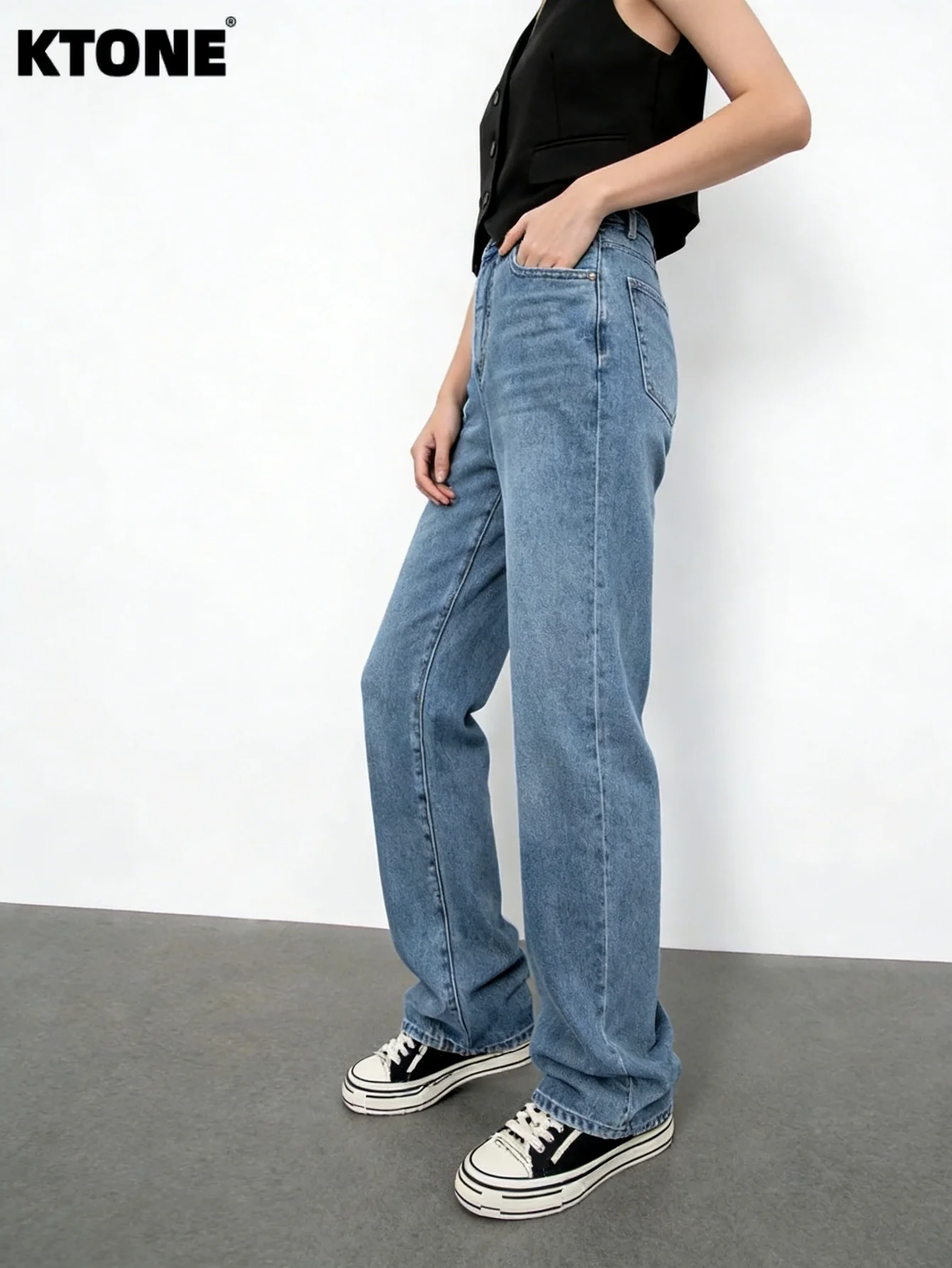 

Original Drip Loose Blue Jeans For Man Unisex Y2K Man Pants Denim No accessories or belts included