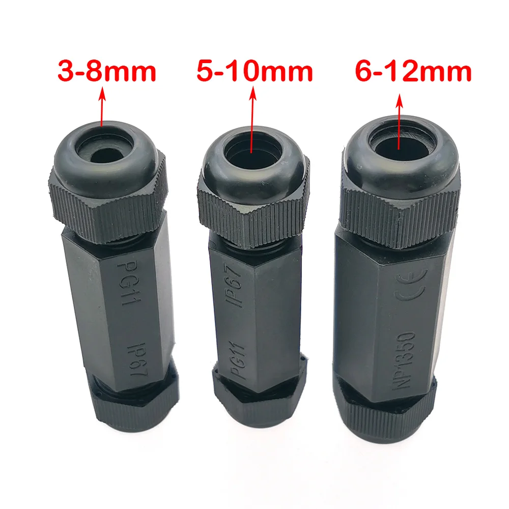 

1PC Waterproof Cable Connector Outdoor Outdoor Cable Butt Splice Dual Head Locking Fixed Waterproof Protective Sleeve